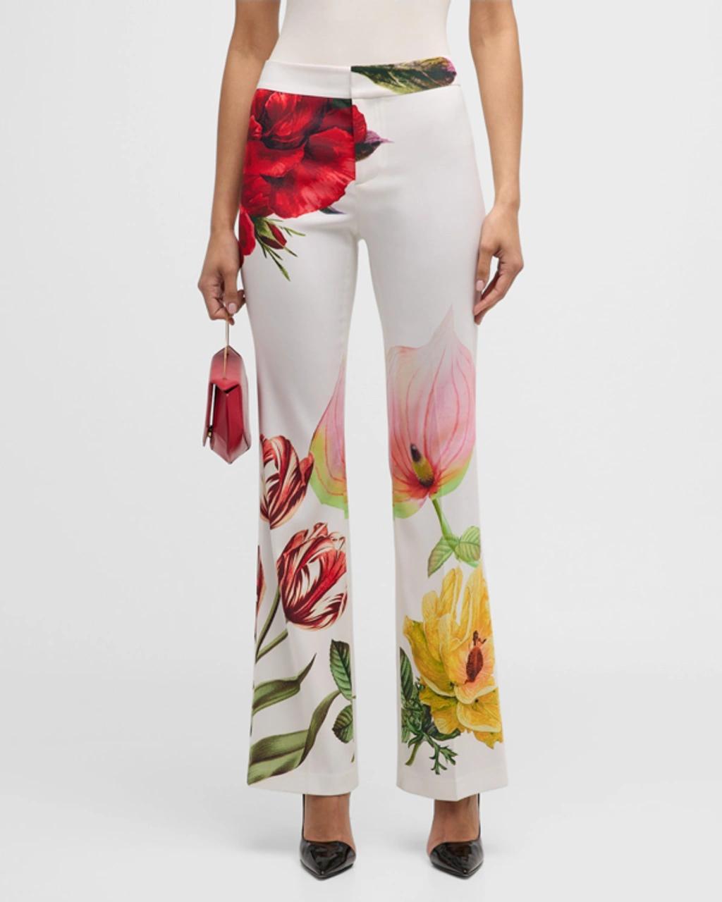 Livi Floral Le Parisien Mid-rise Bootcut Trousers Product Image