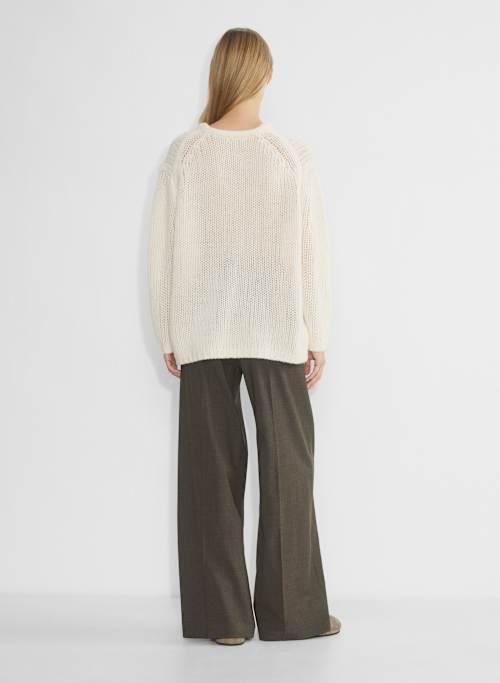 cashmere oversized crew sweater Product Image