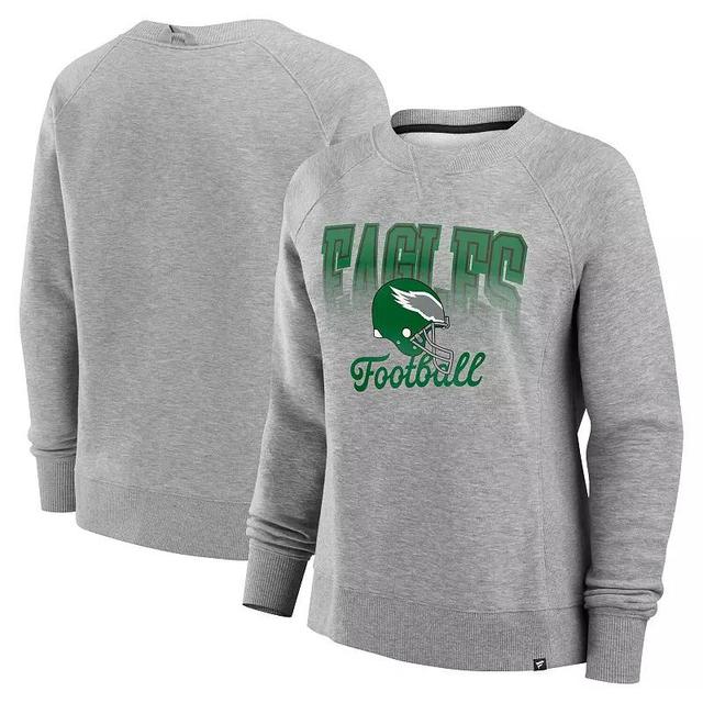 Womens Fanatics Heather Gray Philadelphia Eagles Hit Hard Fleece Pullover Sweatshirt Product Image