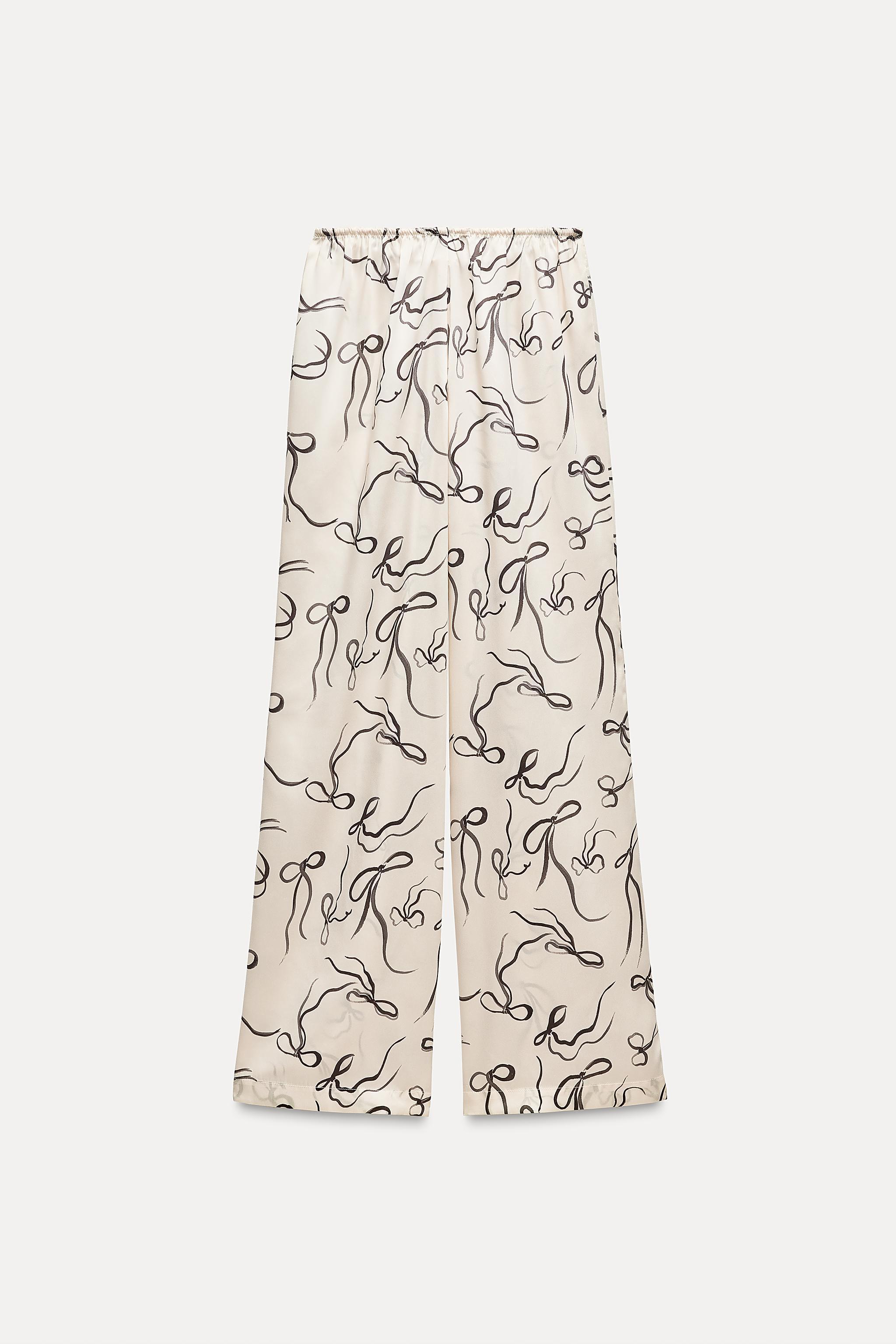 PRINTED PAJAMA-STYLE PANTS Product Image