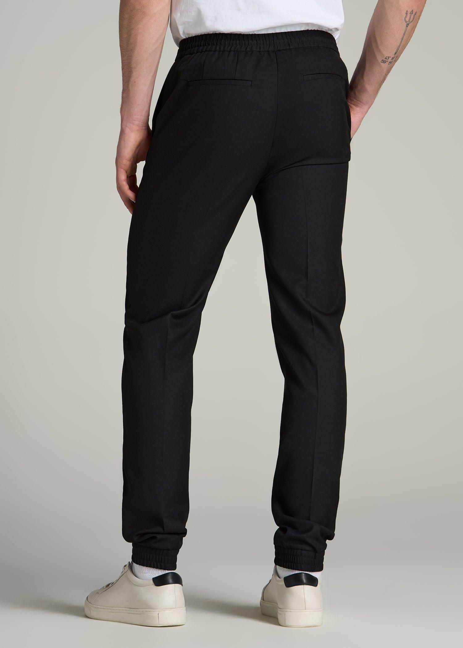 Jogger Dress Pants for Tall Men in Black Male Product Image