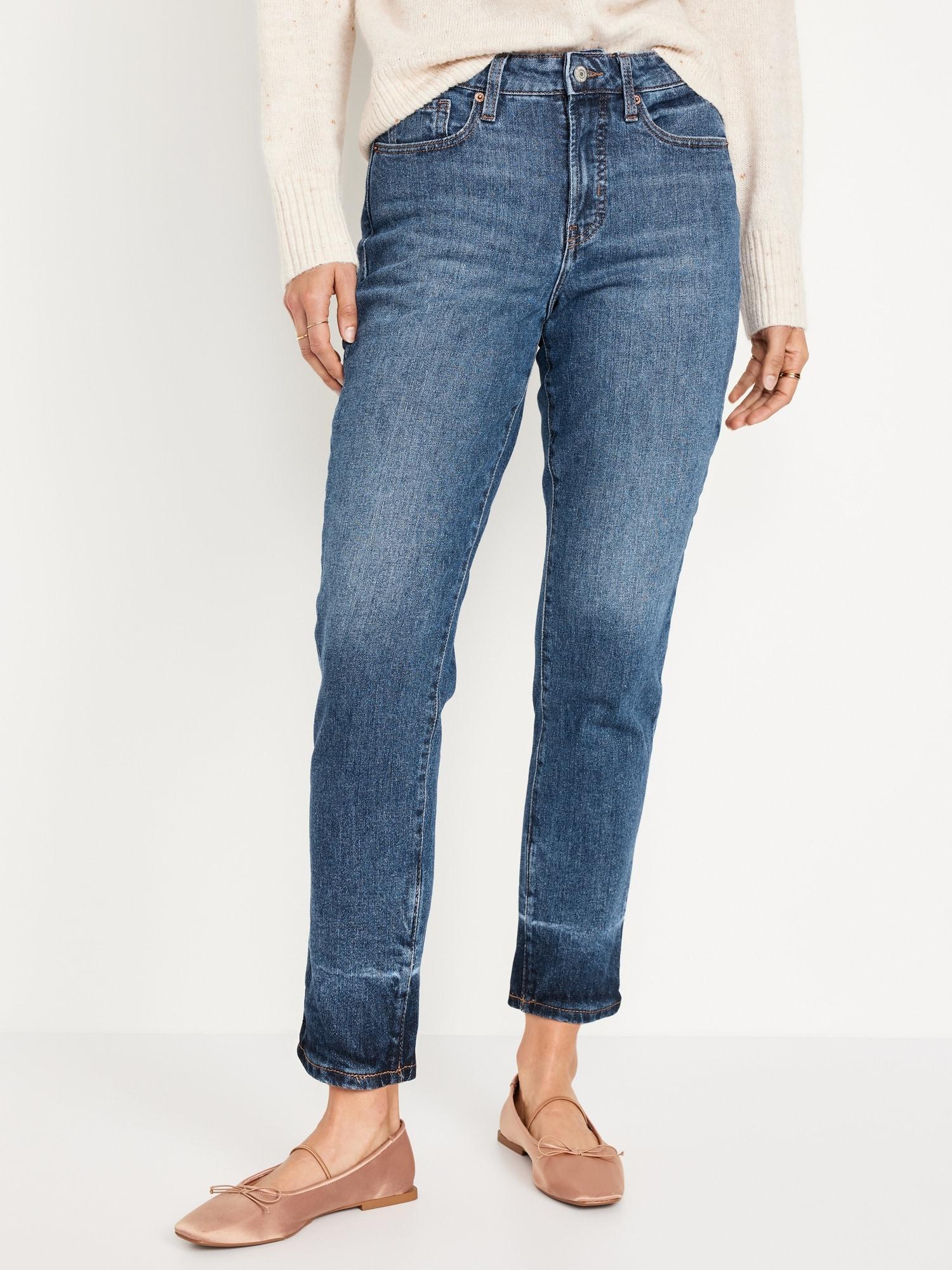 High-Waisted OG Straight Cotton-Hemp Blend Ankle Jeans product image