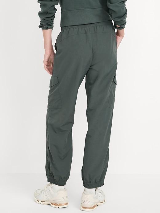 High-Waisted Ankle-Zip Cargo Joggers Product Image