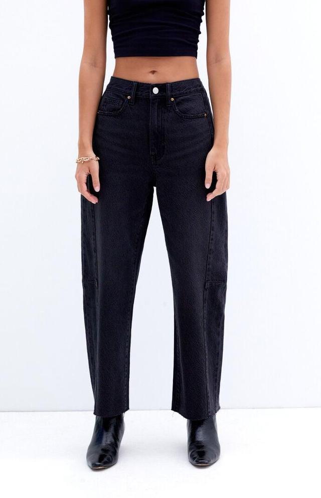 Womens Cropped Barrel Jeans - Product Image