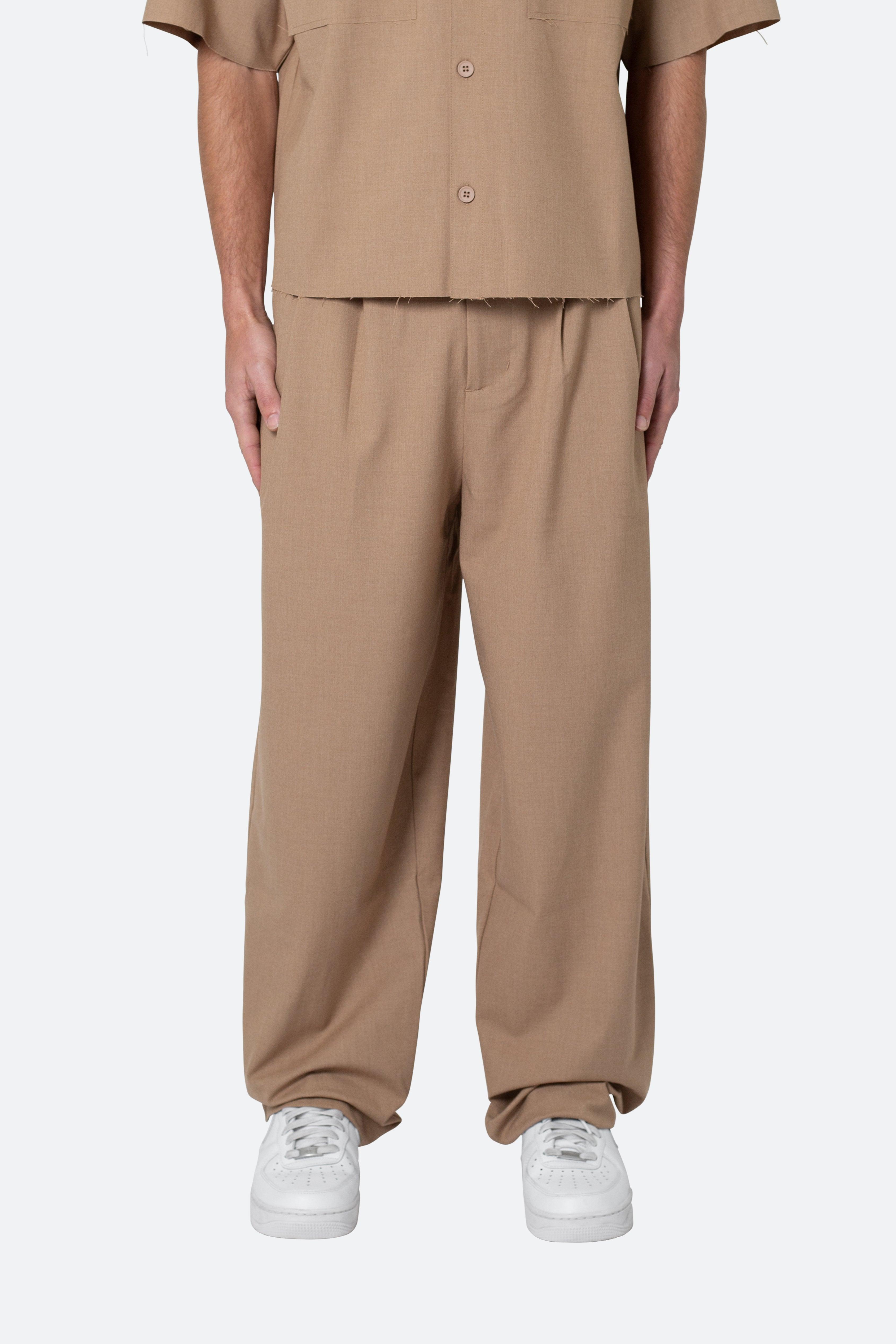 Baggy Trouser Pants - Khaki Product Image