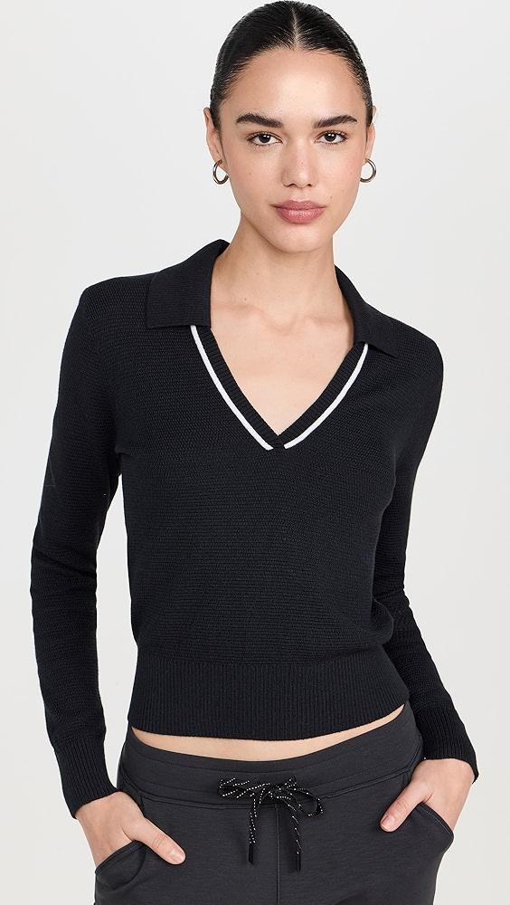 Rhone Birdie Sweater Long Sleeve Polo | Shopbop Product Image