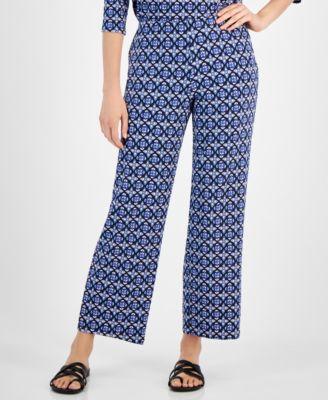 Jm Collection Womens Geo-Printed Wide-Leg Pants, Created for Macys Product Image