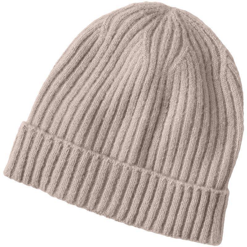 Womens Lands End CashTouch Winter Beanie Hat Deep Blue Product Image