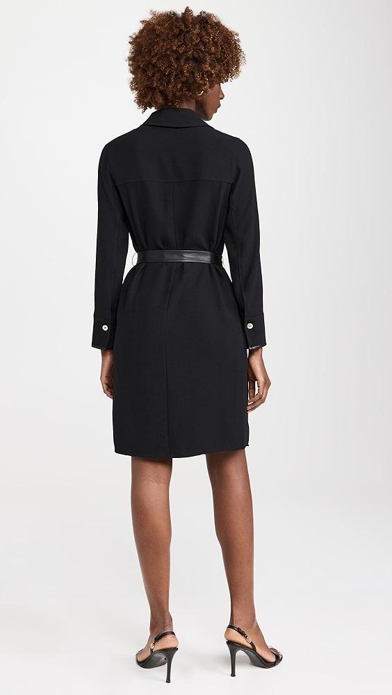 Vince Leather Trim Shirt Dress | Shopbop Product Image