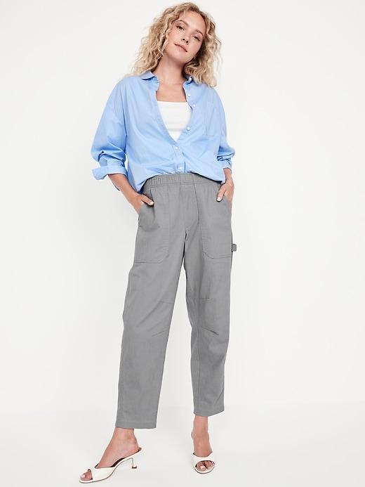 High-Waisted Pulla Utility Pants Product Image