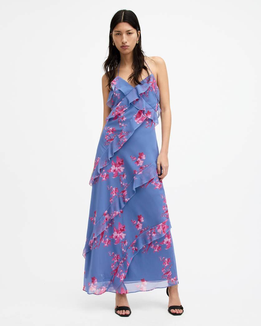 Marina Iona Floral Print Slim Fit Dress Product Image