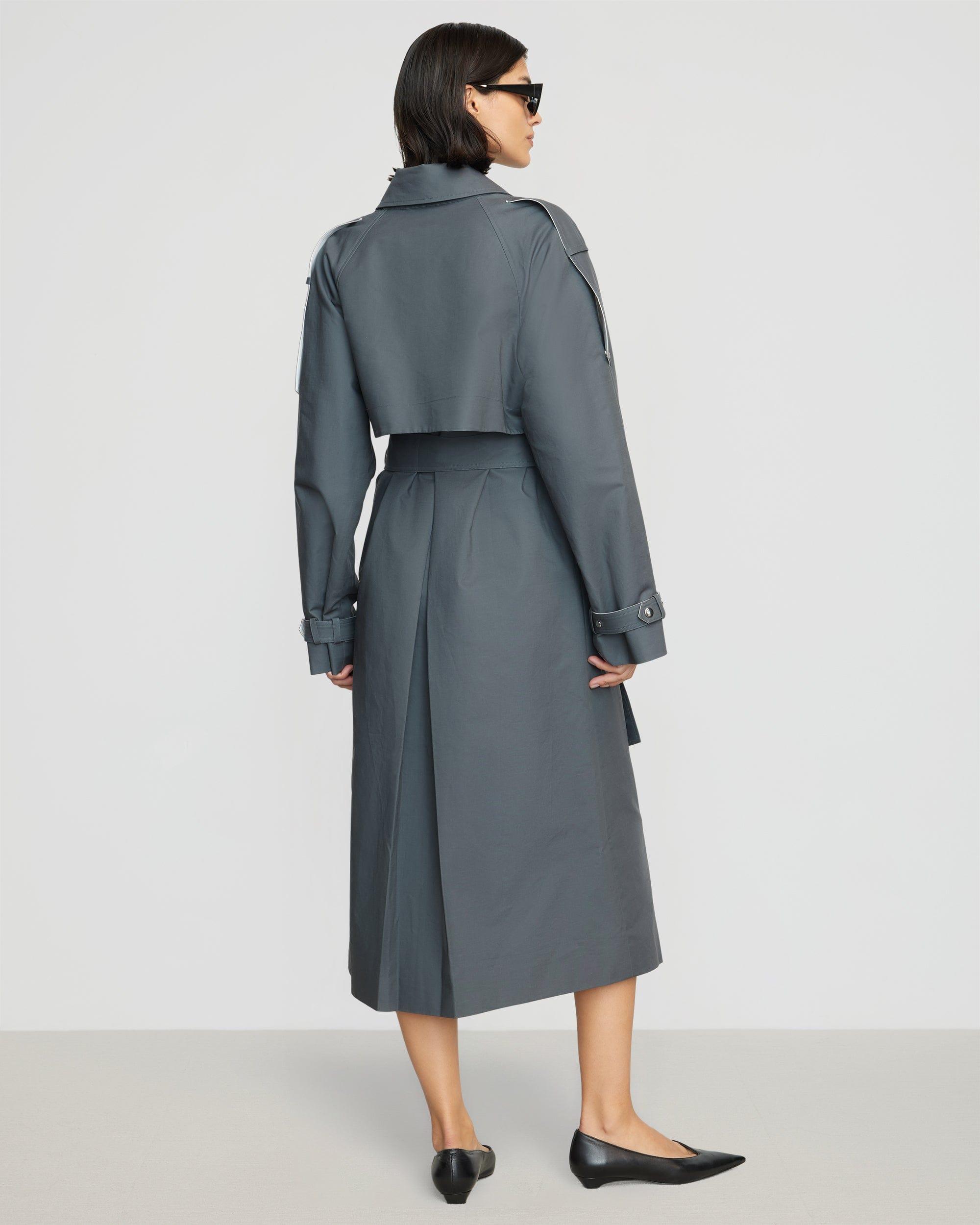 Rhea Contrast Trim Trench Coat Product Image