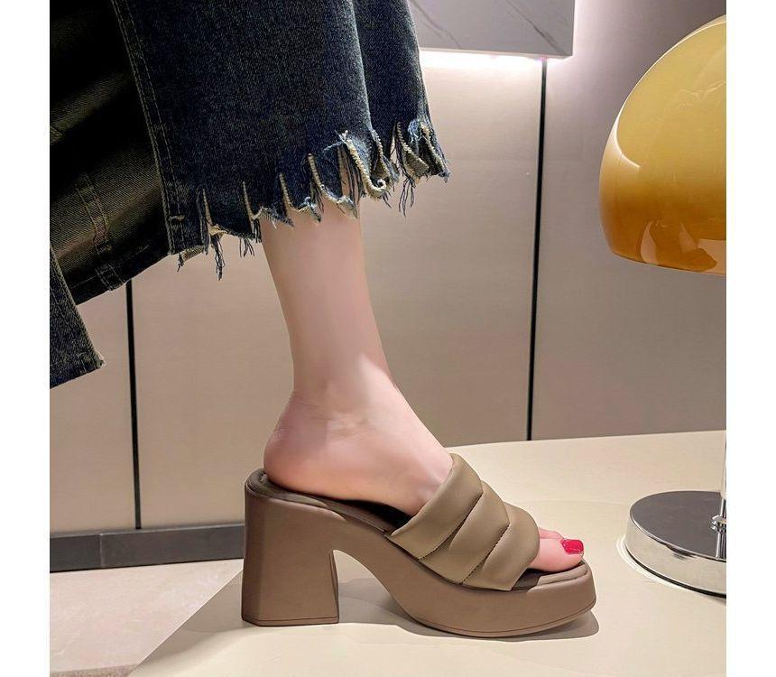 Square-Toe Platform Slide Sandals product image