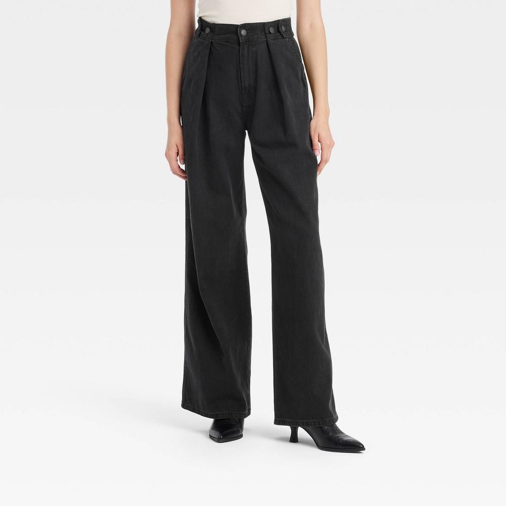 Womens High-Rise Two Way Trousers - Universal Thread Black 14 Product Image