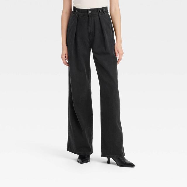 Womens High-Rise Two Way Trousers - Universal Thread Black 4 Product Image