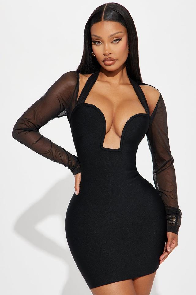 Crave More Bandage Mini Dress - Black Product Image