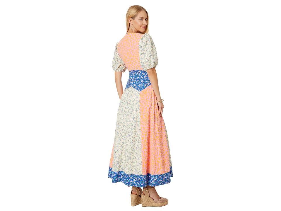 English Factory Mixed Print Cotton Maxi Dress in Coral Multi at Nordstrom, Size X-Small Product Image