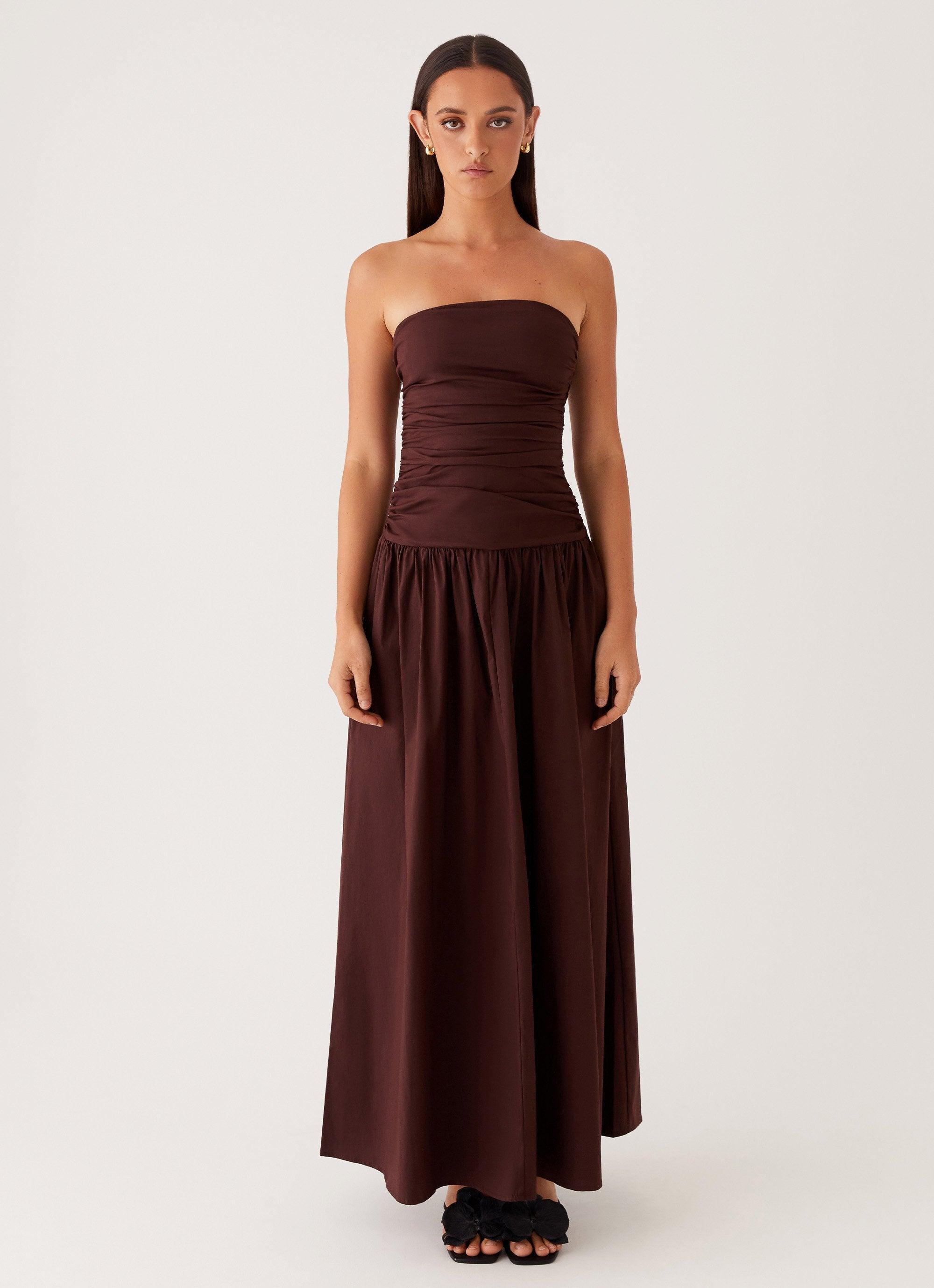 Carmel Maxi Dress - Brown Product Image