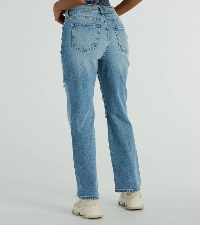 Serve Style Mid-Rise Straight-Leg Denim Jeans Product Image