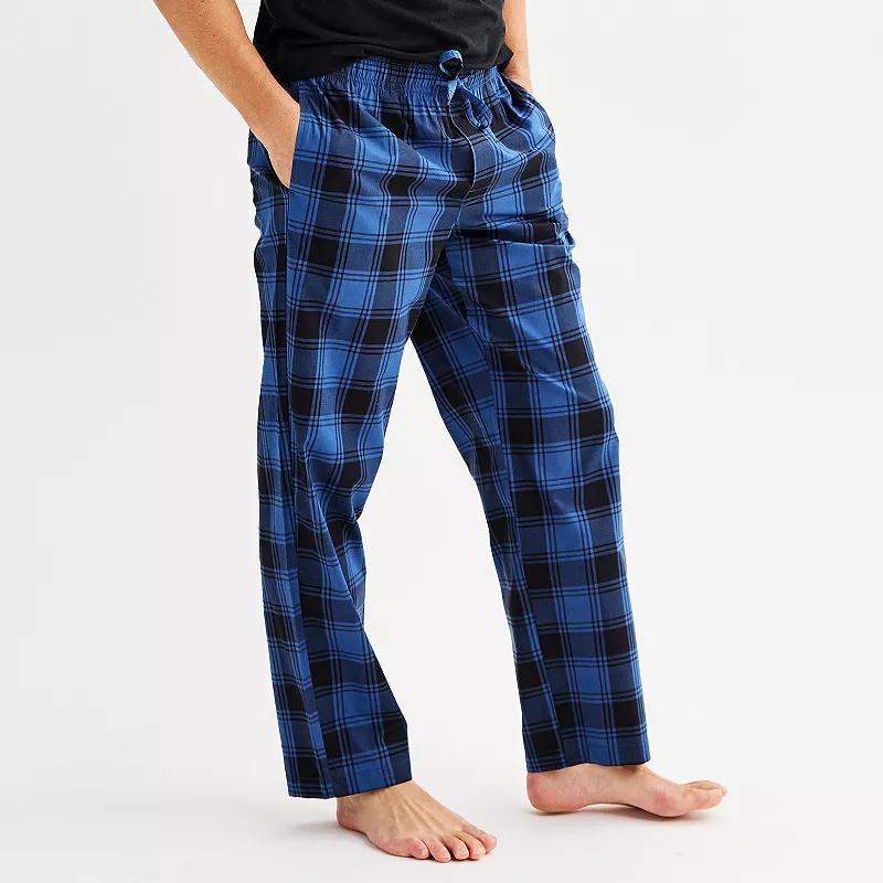 Men's Sonoma Goods For Life® Woven Pajama Pants, Size: Large, Blue Checks Product Image