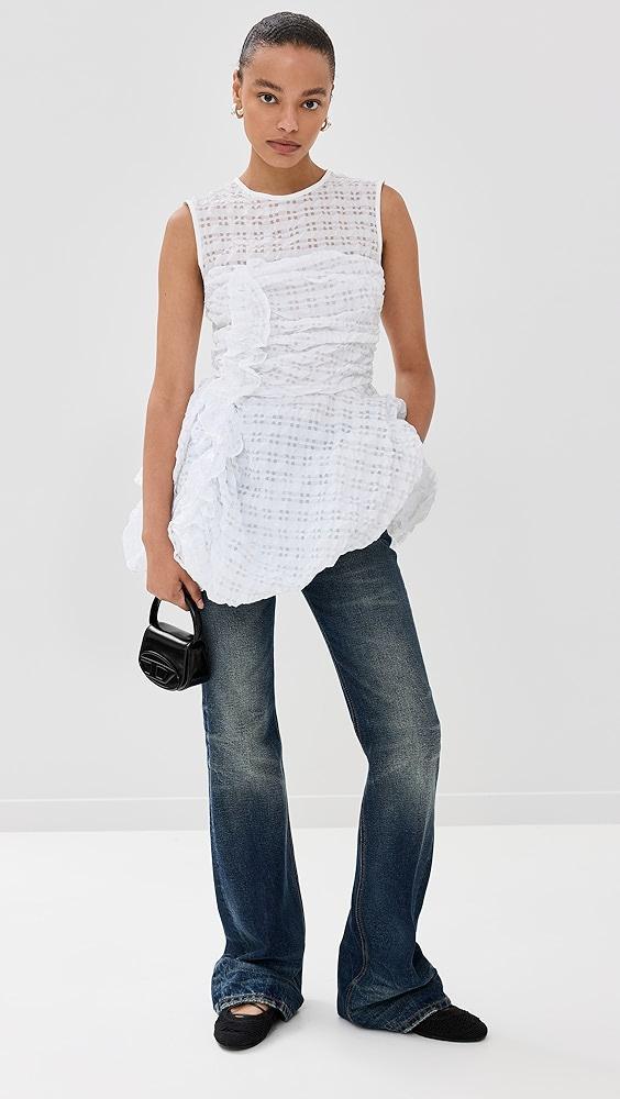 Cecilie Bahnsen Check Seersucker Gianna Top | Shopbop Product Image