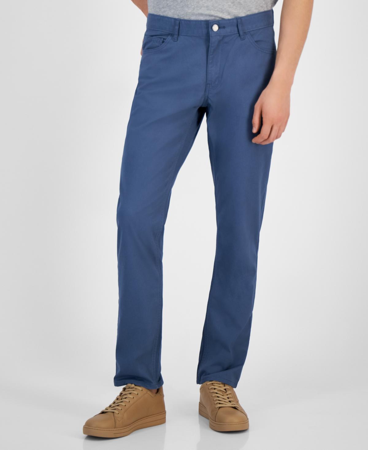 Michael Kors Slim-Fit Parker Stretch Flat Front Twill Pants Product Image