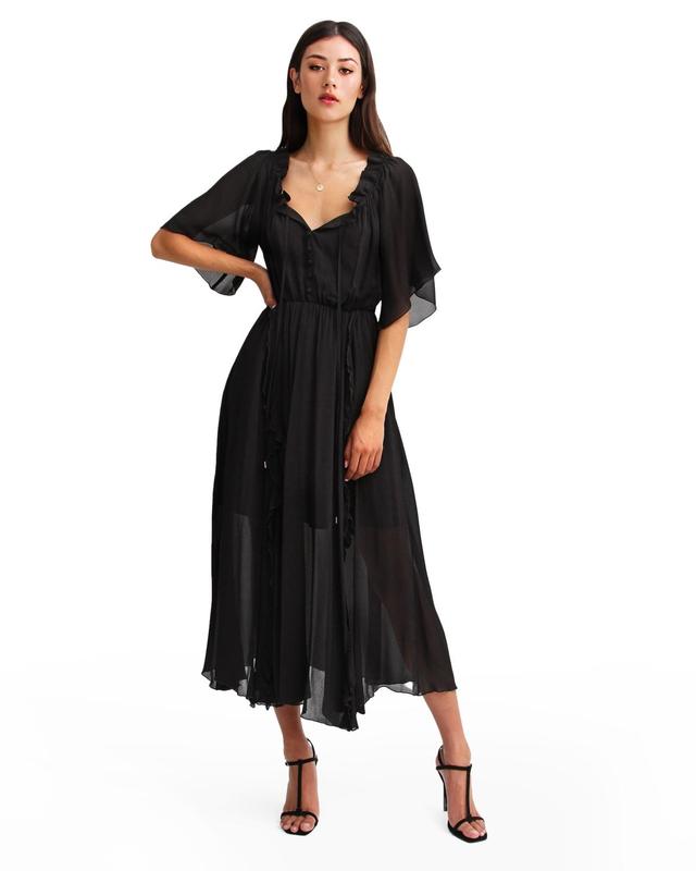 Women Belle & Bloom Amour Ruffled Midi Dress Product Image