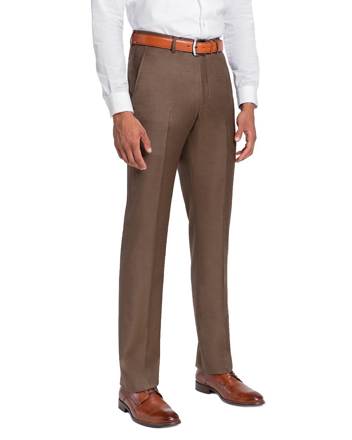 Santorelli Loro Piana Modern Fit Flat Front Dress Pants Product Image