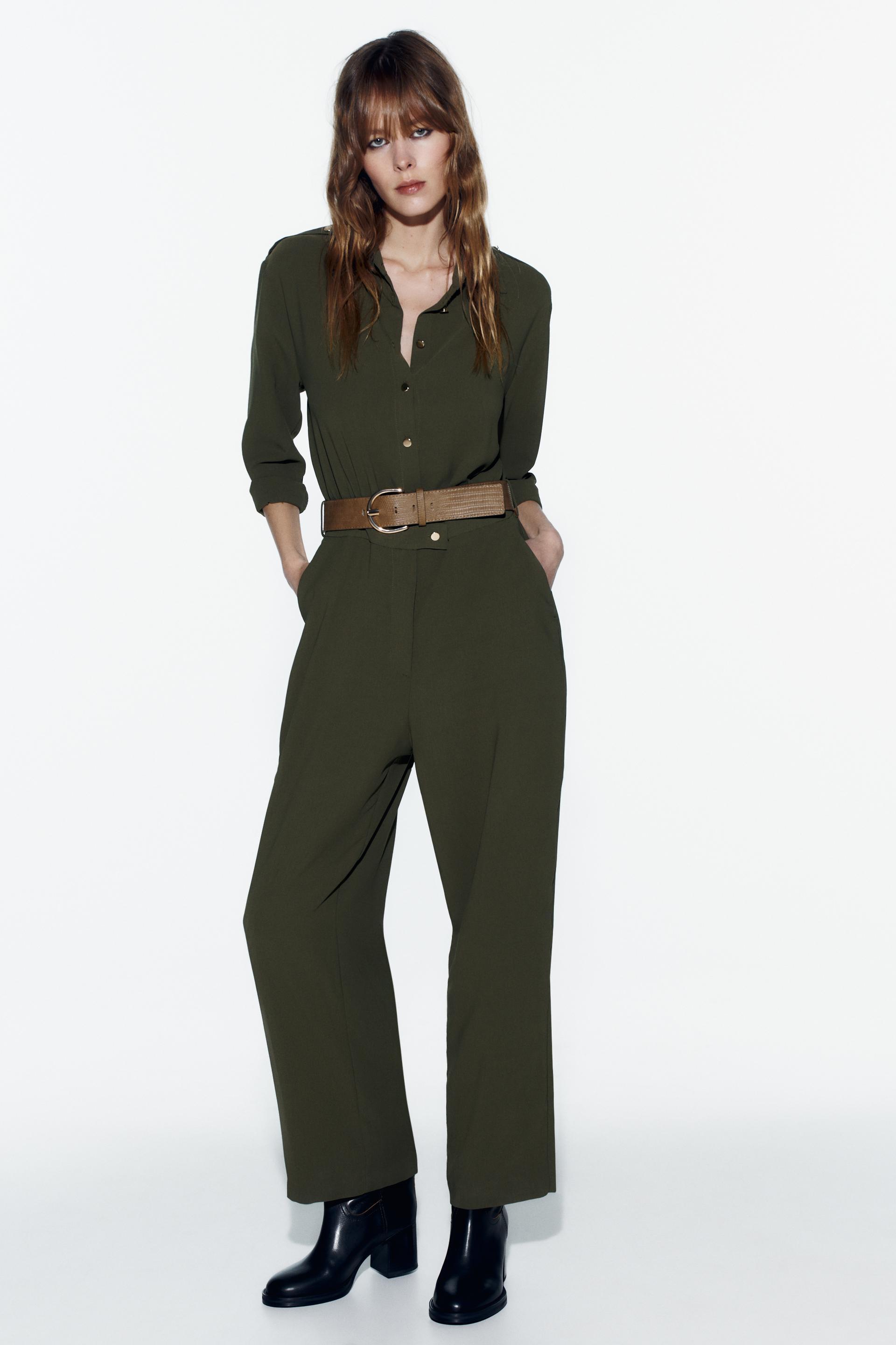 LONG BELTED JUMPSUIT Product Image