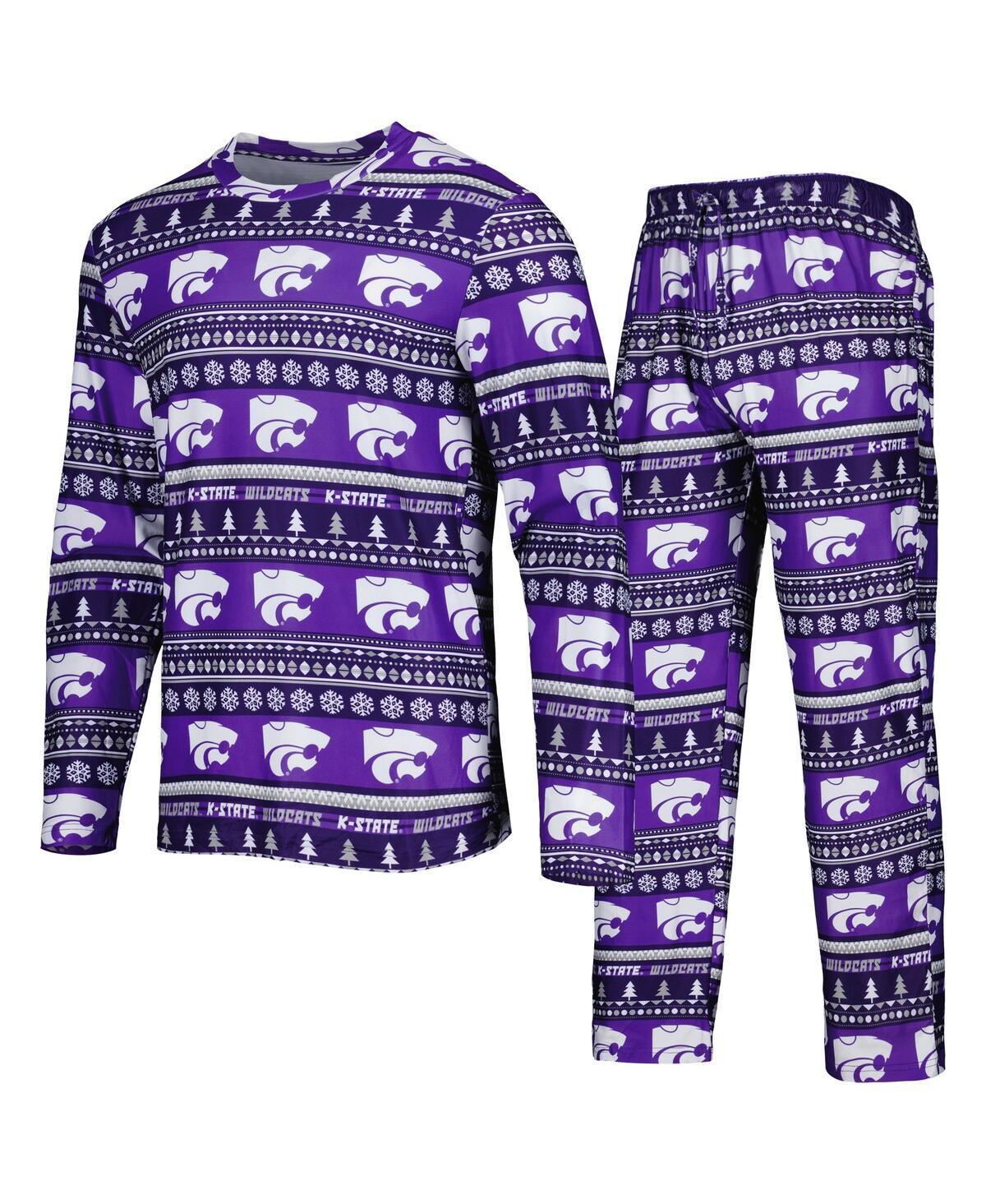 Mens Concepts Sport Kansas State Wildcats Swivel Long Sleeve T-Shirt & Pants Sleep Set Product Image