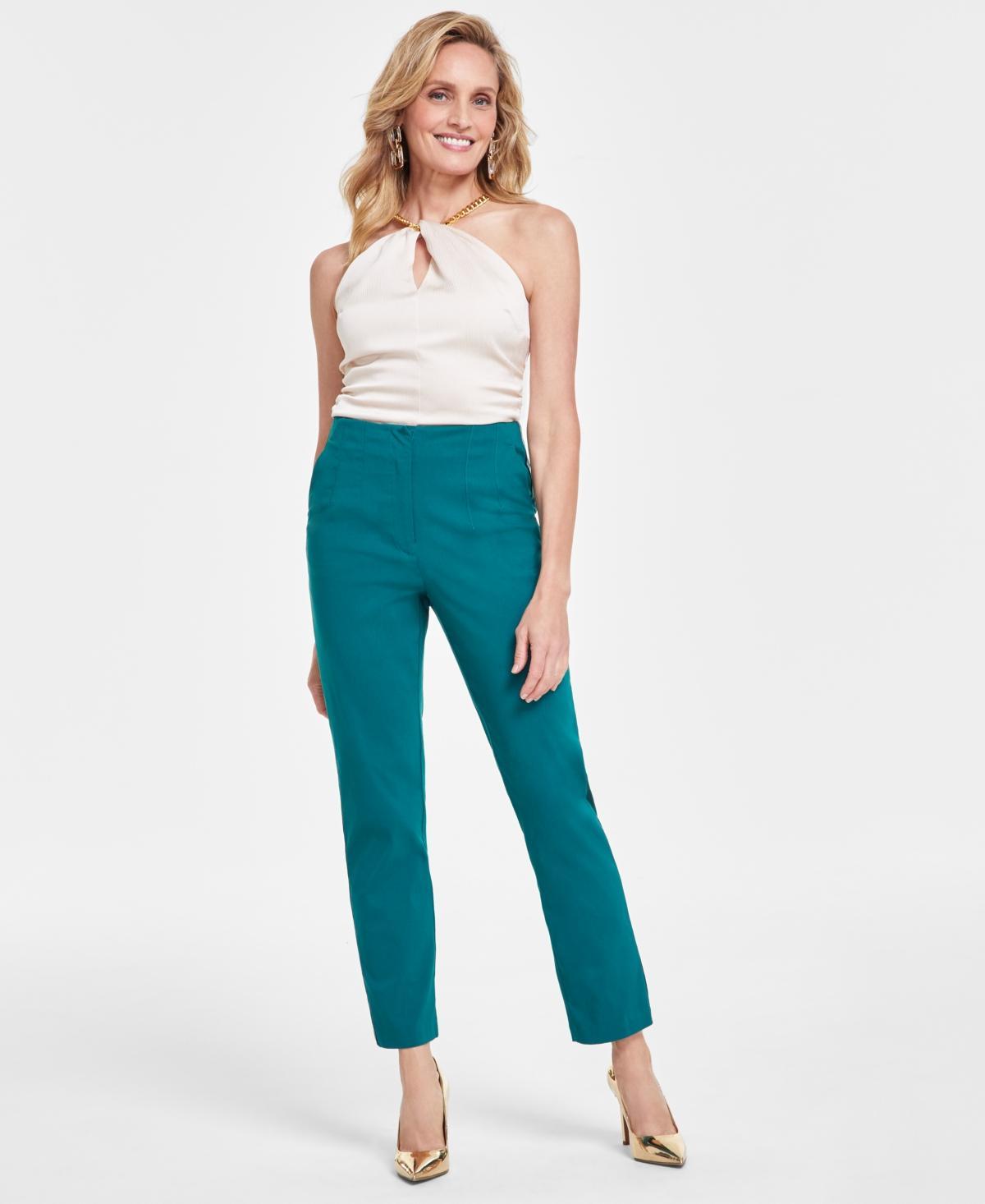 I.n.c. International Concepts Womens Satin-Striped High-Rise Pants, Created for Macys Product Image