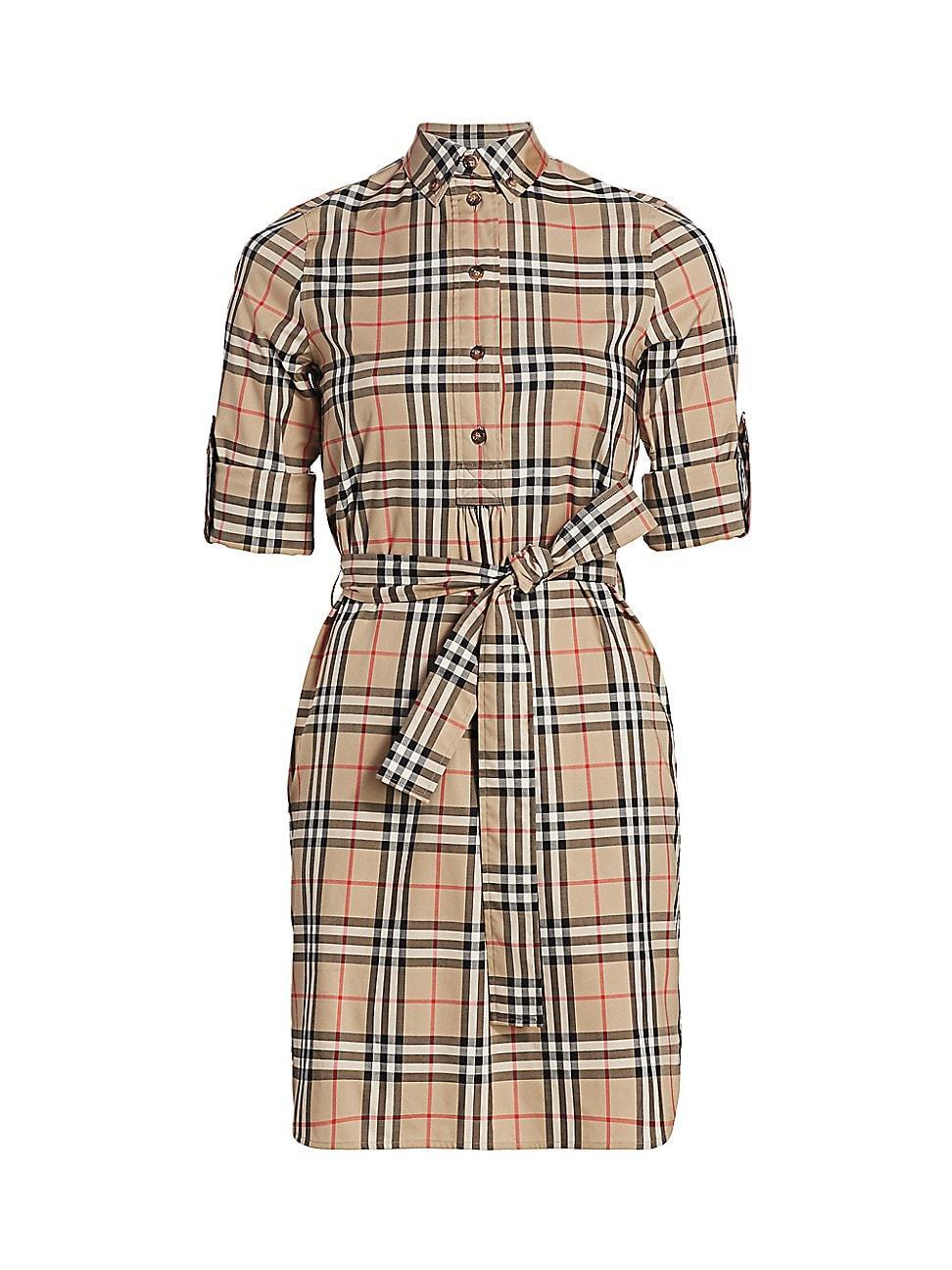 Giovanna Vintage-Checked Cotton Shirtdress Product Image