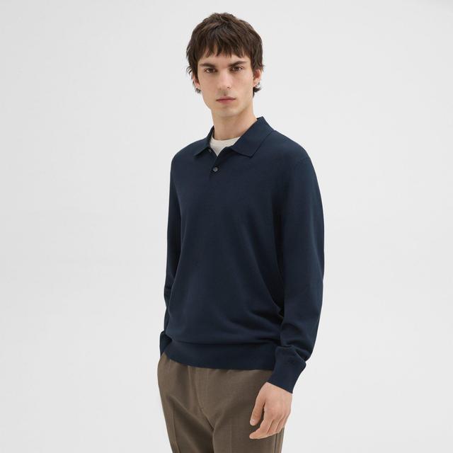 Light Bilen Goris Polo Long-Sleeve Shirt | Theory Product Image