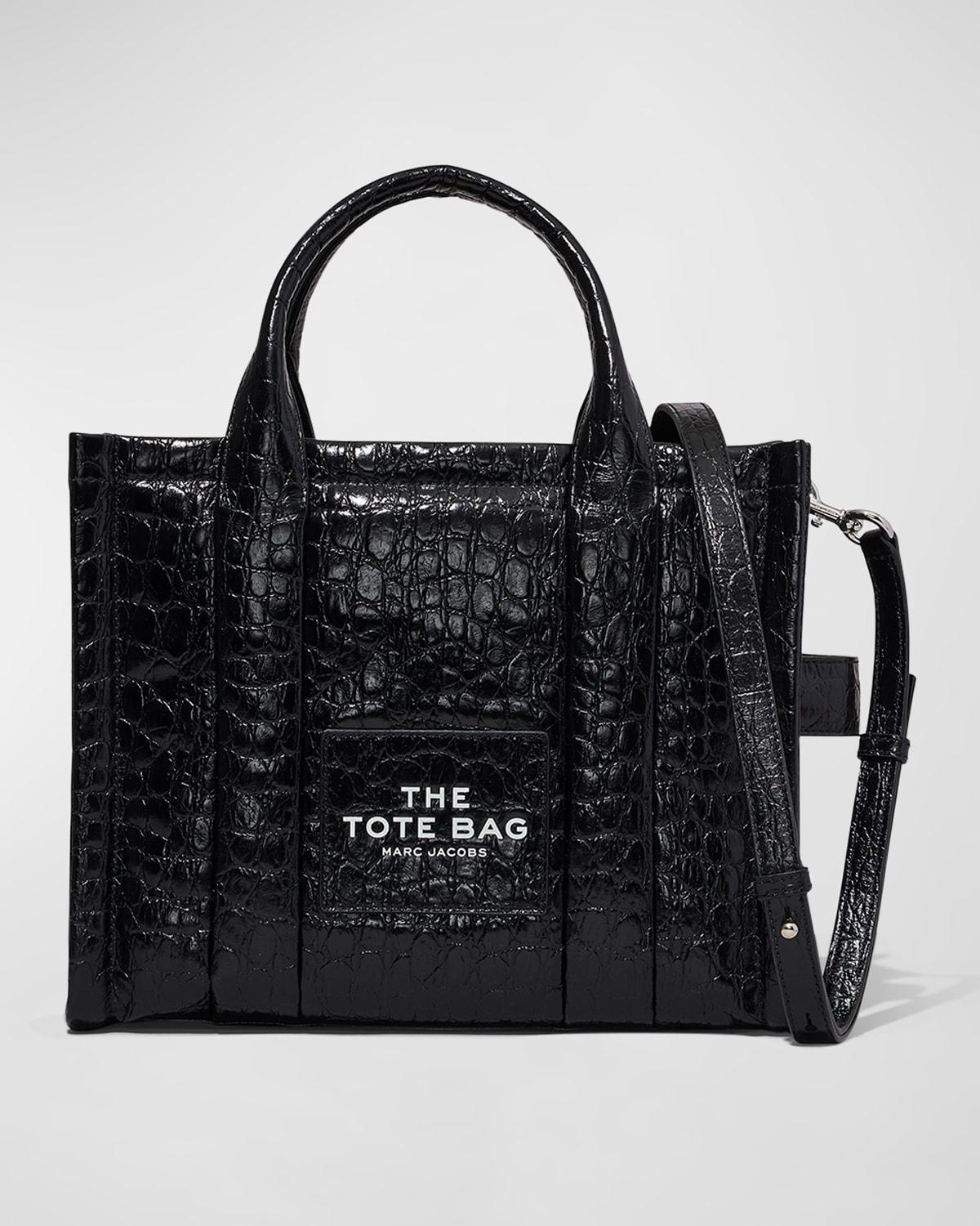 Womens The Croc-Embossed Medium Tote Product Image