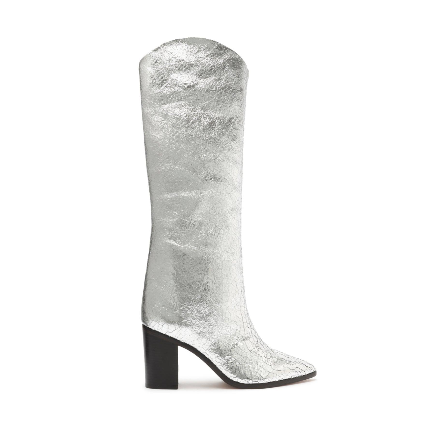 Maryana Block Crackled Leather Boot Female Product Image