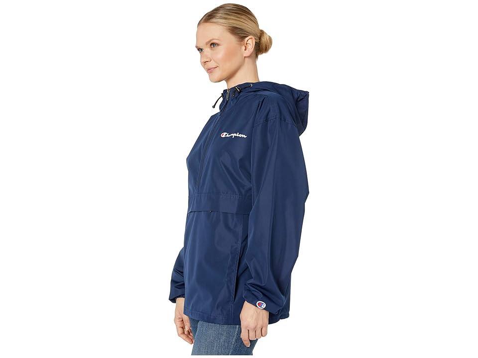 Womens Champion Packable Jacket, Classic Script Athletic Navy M Product Image