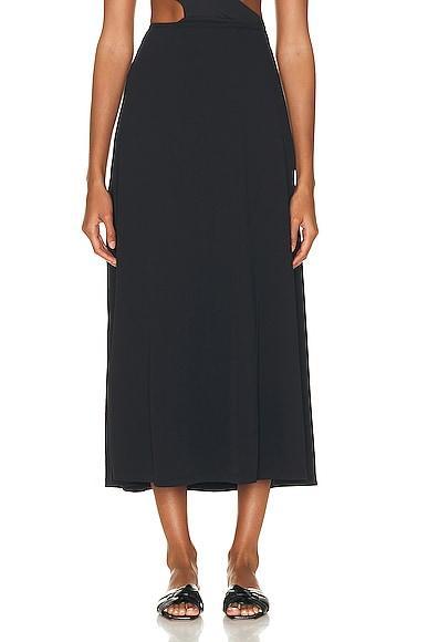 Johanna Ortiz Black Kikoi Midi Skirt Product Image