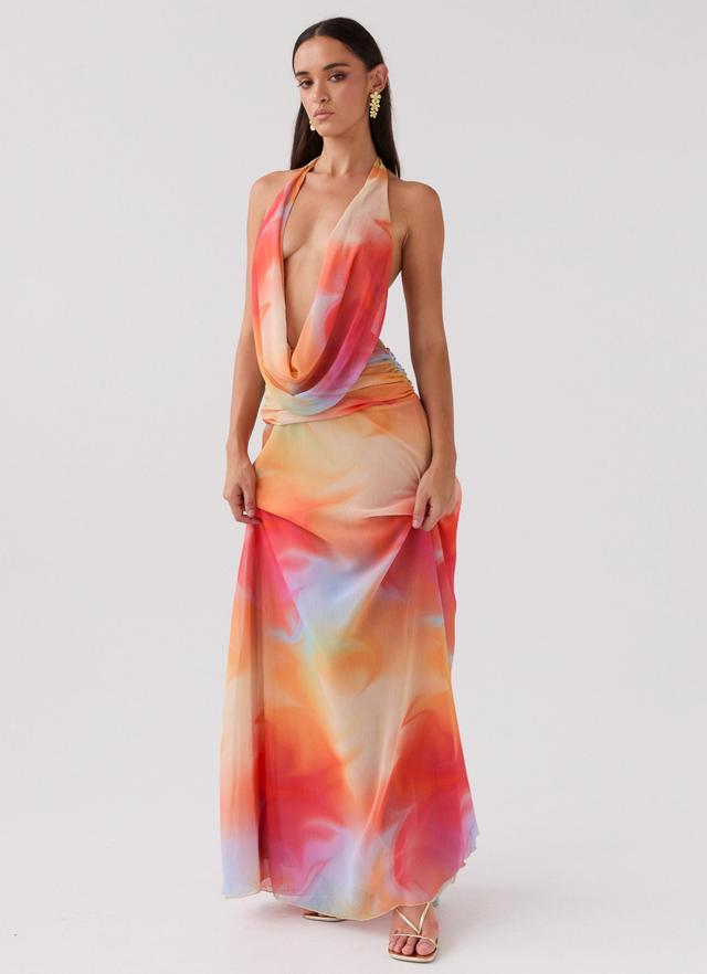 Elysia Chiffon Maxi Dress - Rainbow Product Image