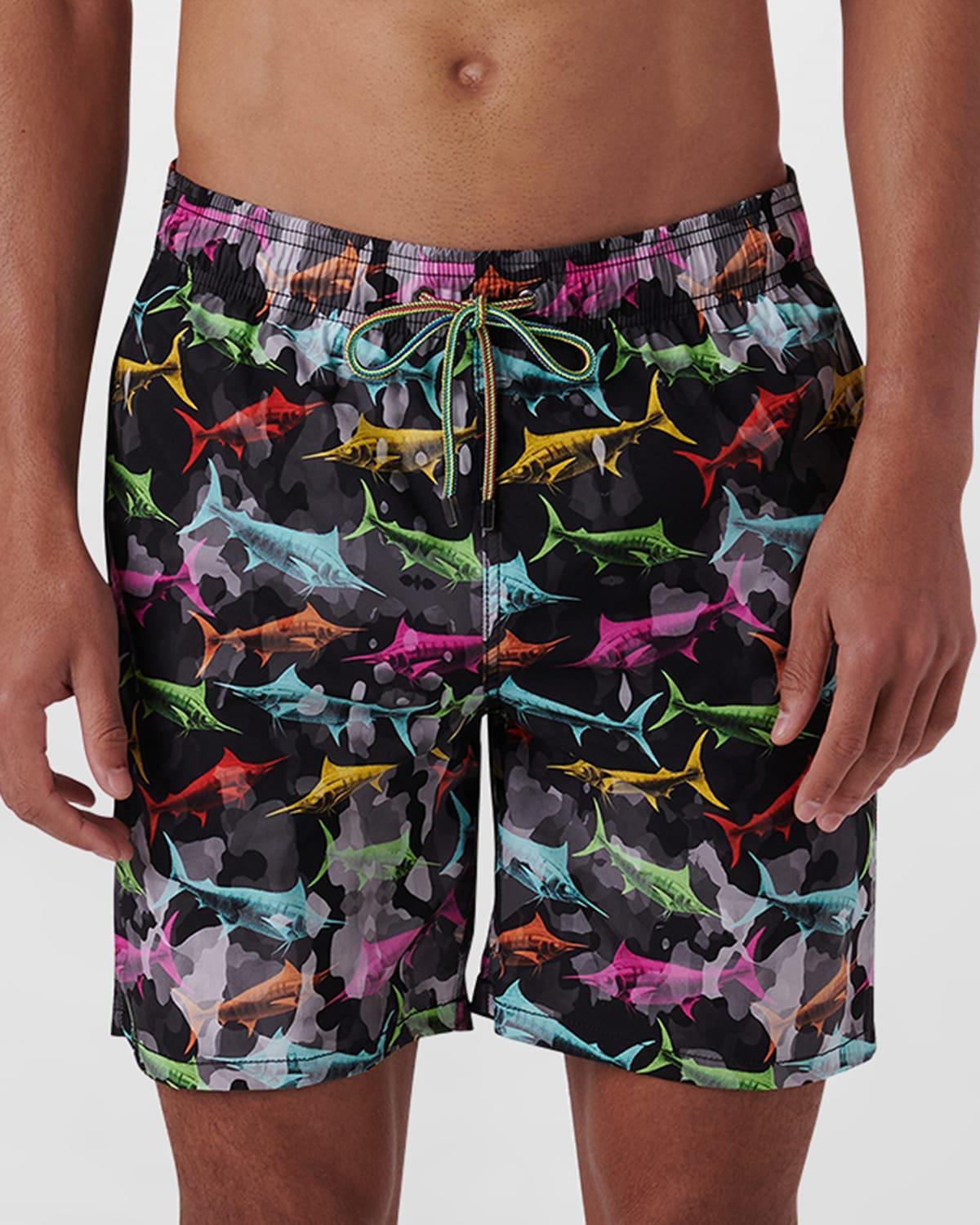 Mens Multicolor Longnose Fish Swim Shorts Product Image