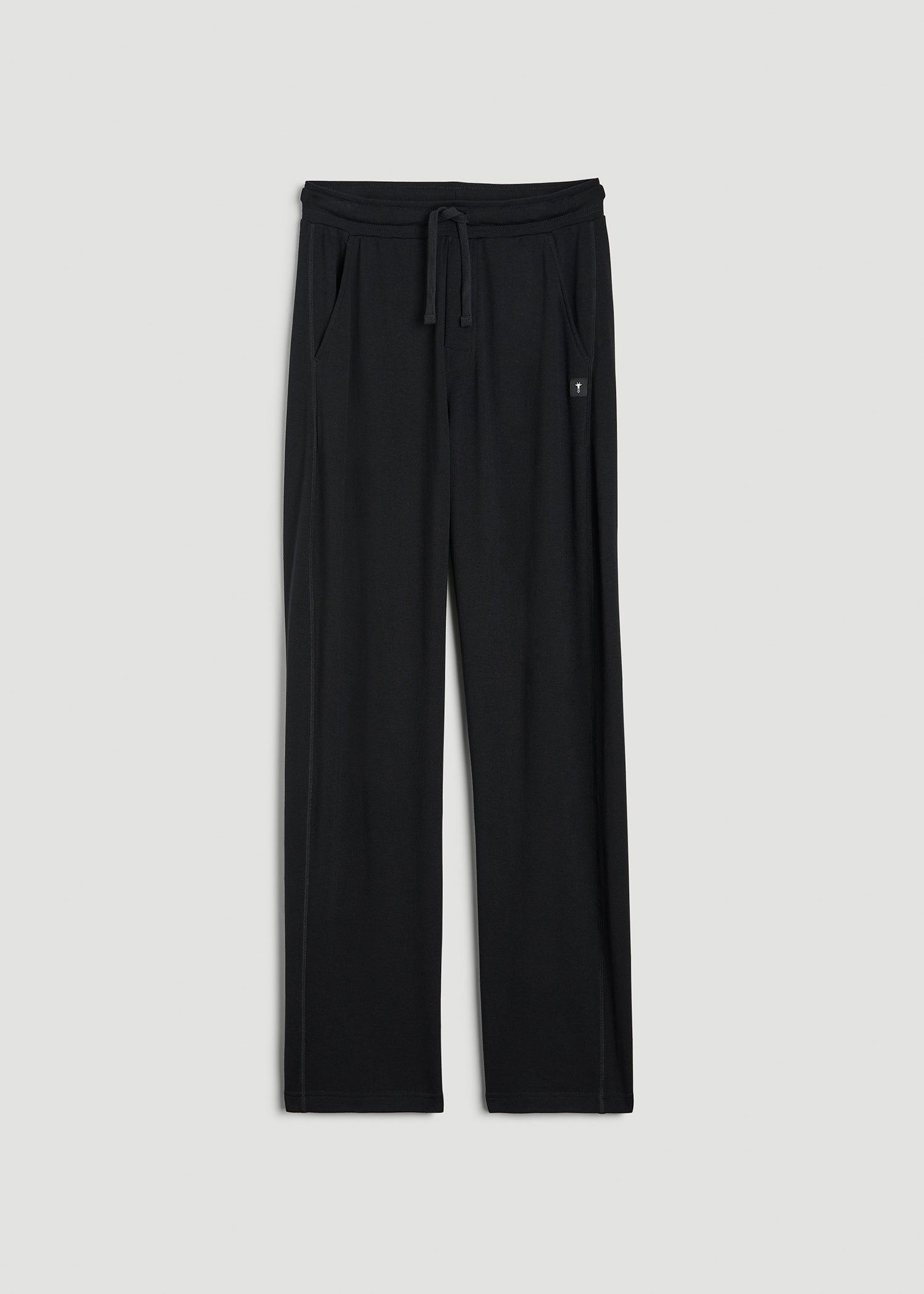 Open Bottom Tall Men's Pajama Pants in Black Male Product Image