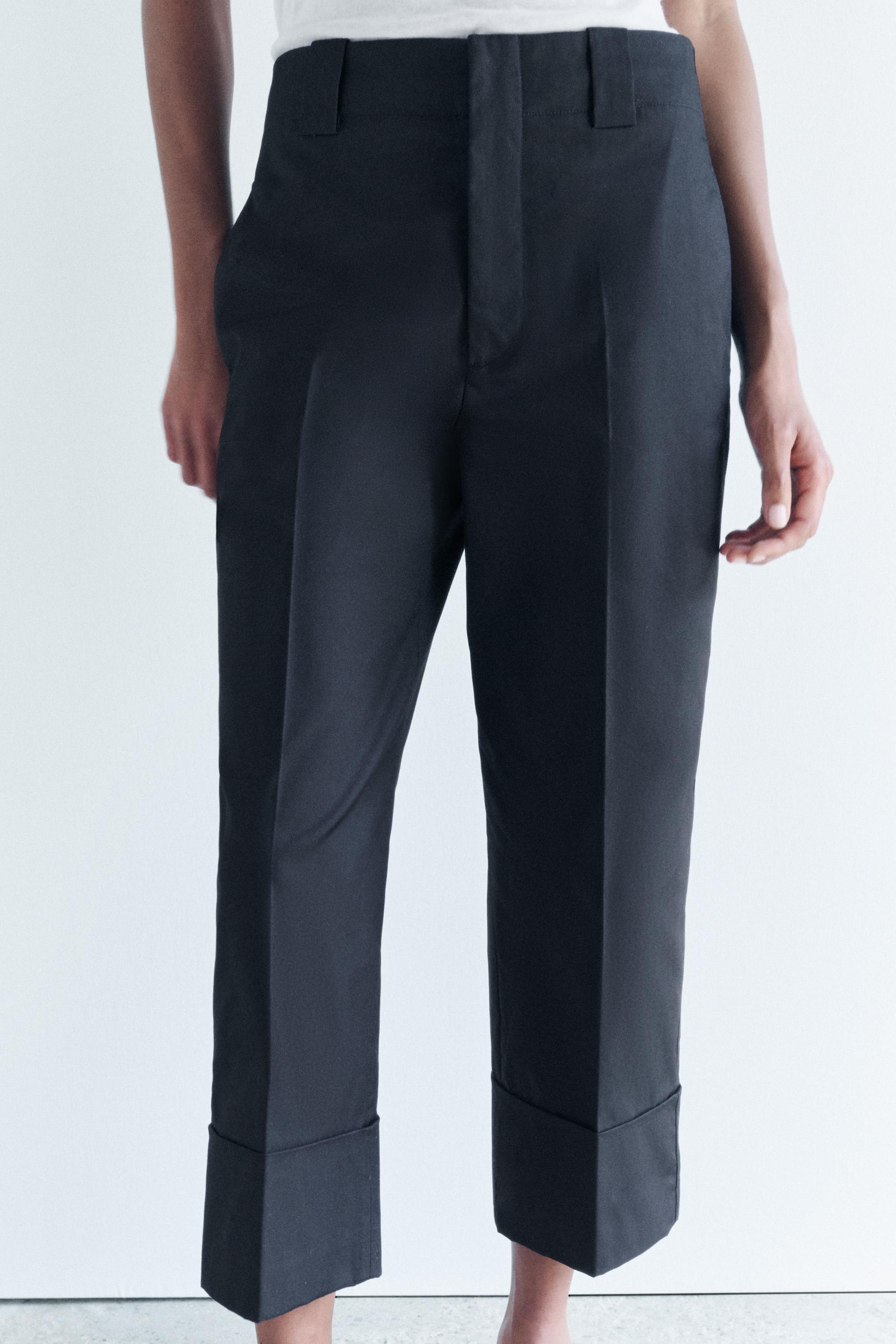 TURNED-UP CUFF CHINO PANTS ZW COLLECTION Product Image