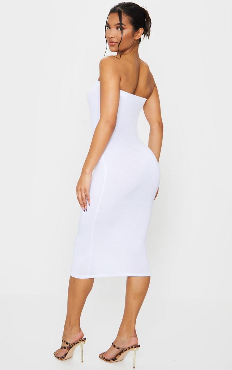 Basic White Bandeau Midaxi Dress Product Image