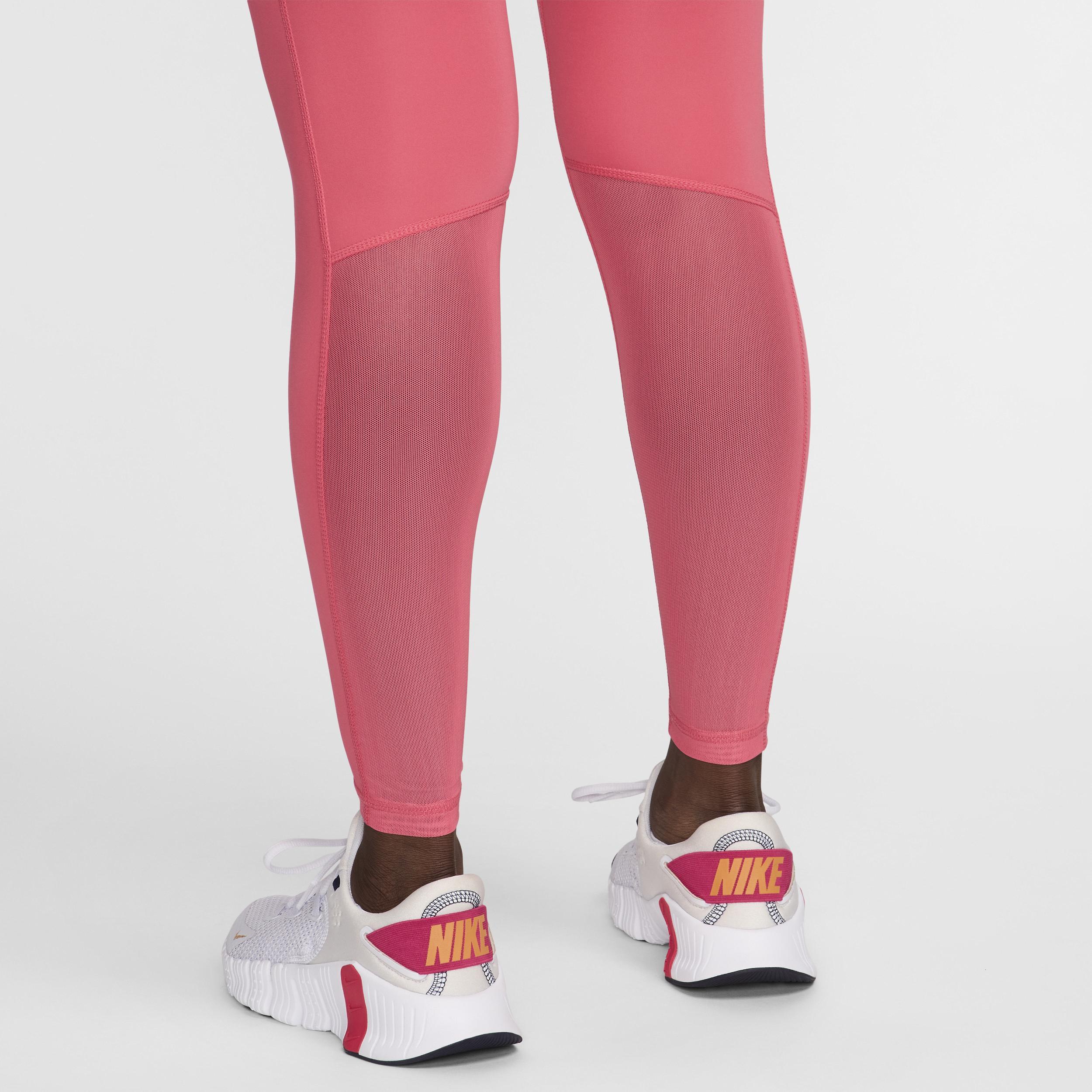 Women's Nike Pro Mid-Rise Mesh-Paneled Leggings Product Image