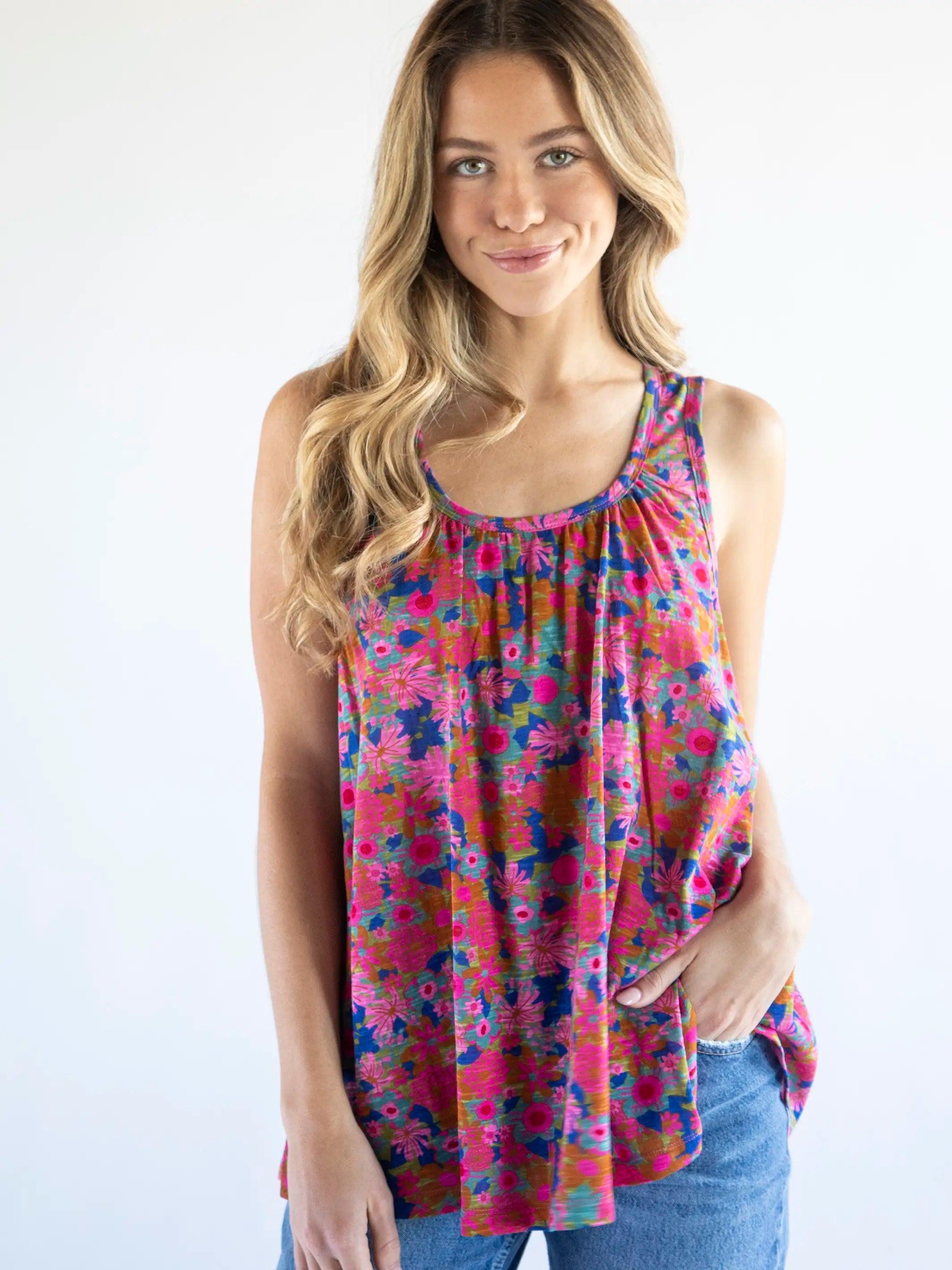 Free Spirit Cotton Tank Top - Rust Orchid Pink Product Image