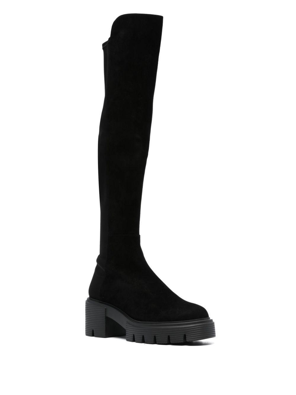 STUART WEITZMAN Soho70mm Suede Knee-high Boots In Black Product Image