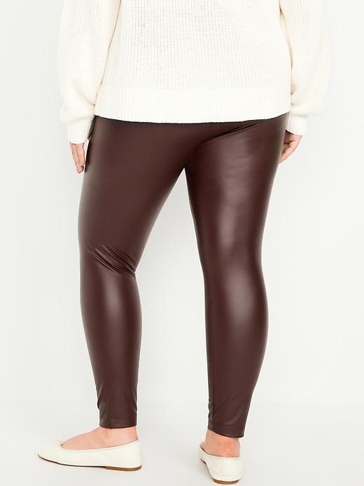 High-Waisted Faux Leather Leggings Product Image