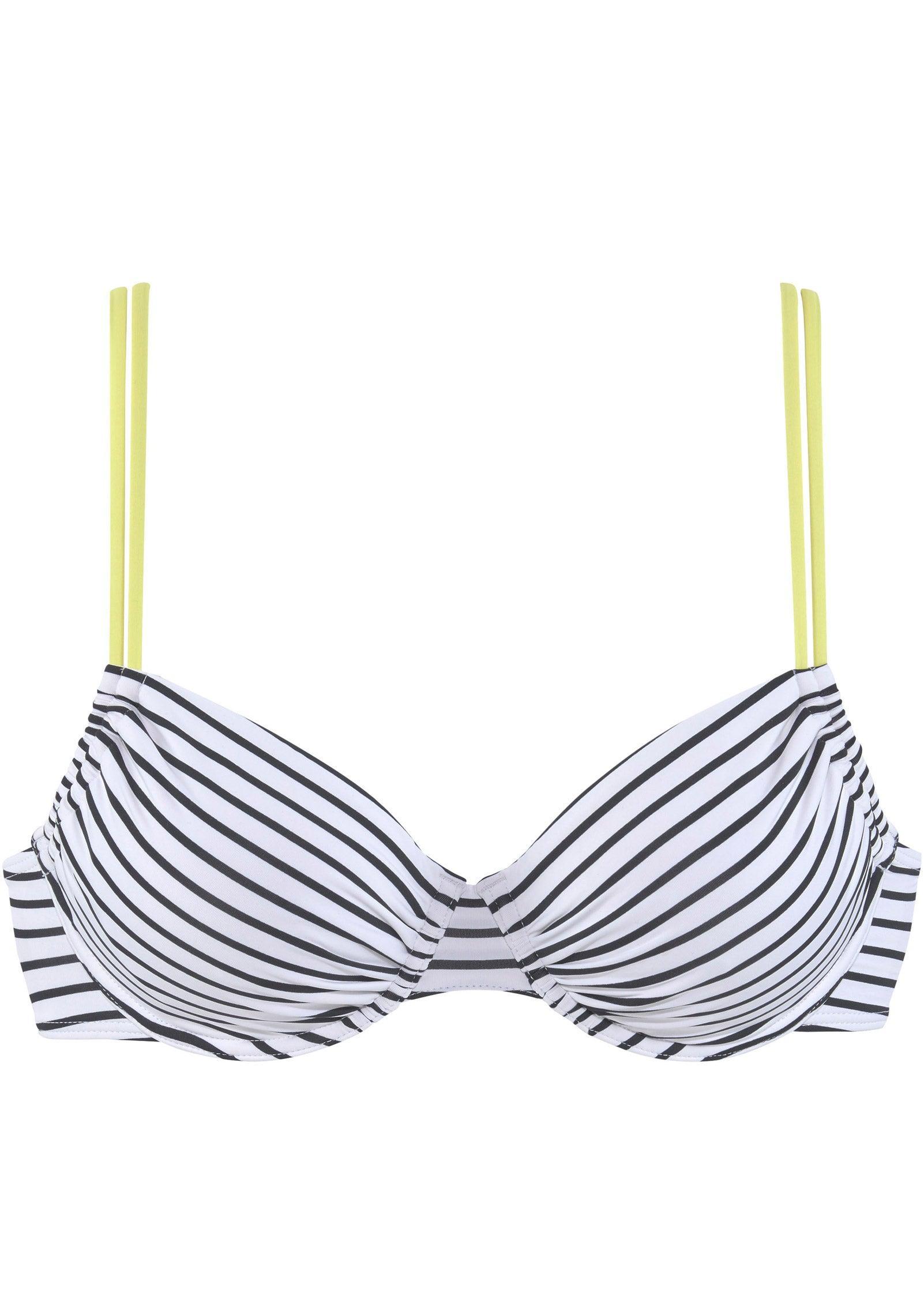 Adjustable Bra Bikini Top - Sand Stripes Product Image