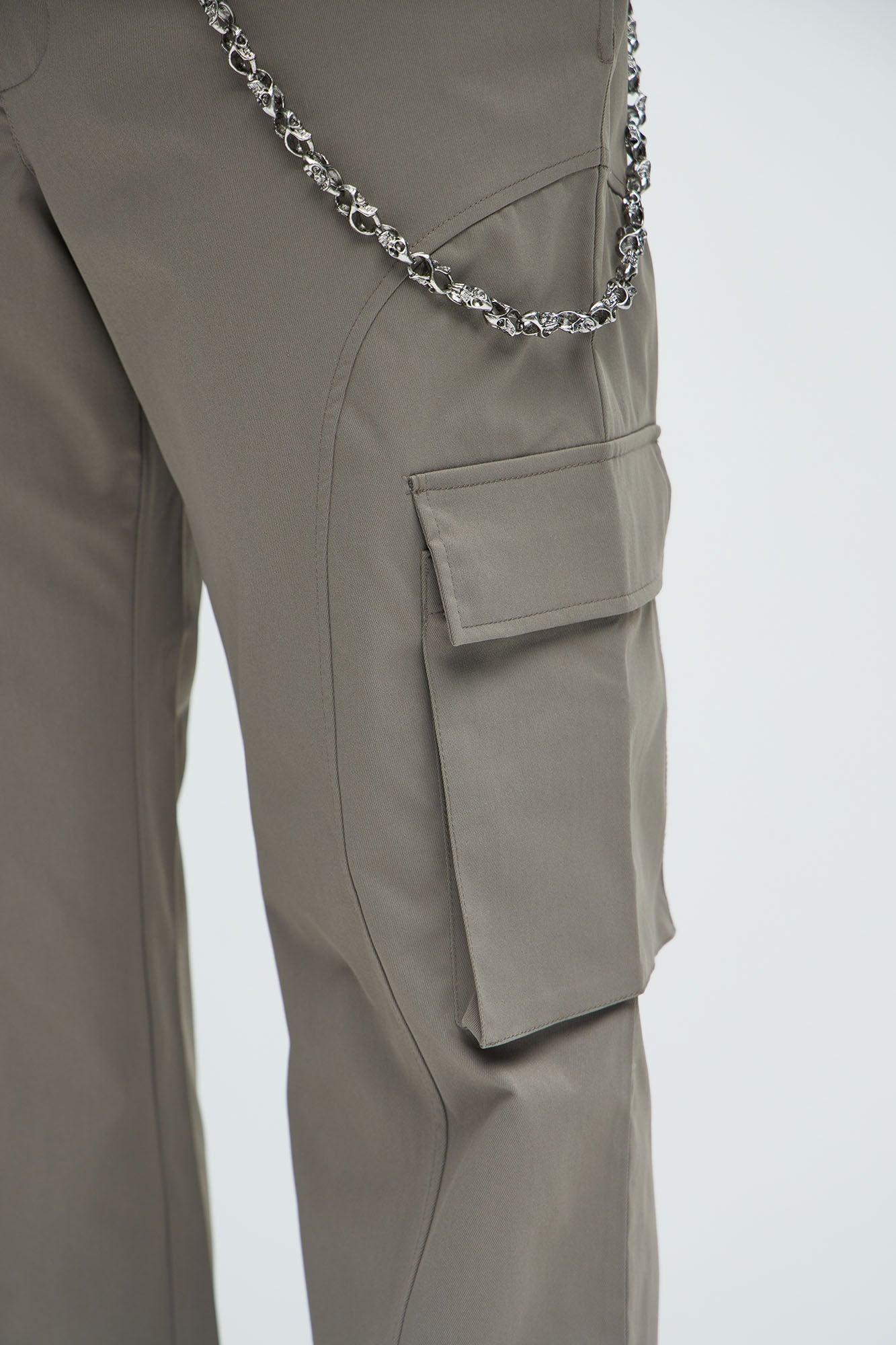 Bam Straight Pants - Grey Product Image