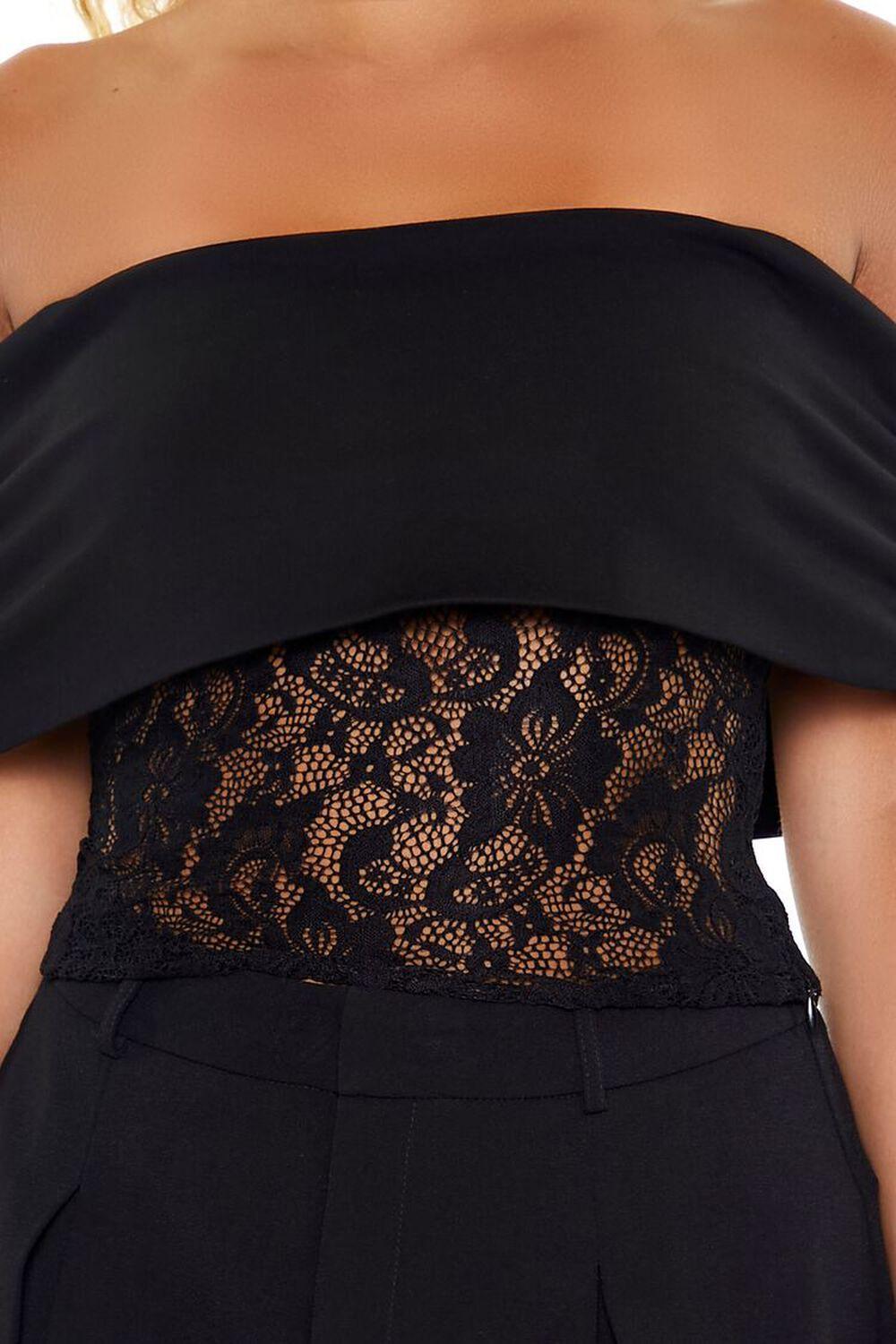 Lace Off-the-Shoulder Crop Top | Forever 21 Product Image