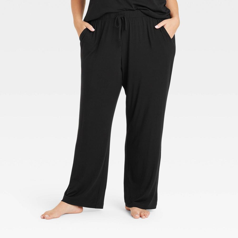 Womens Cloud Knit Pajama Pants - Auden Black 4X Product Image